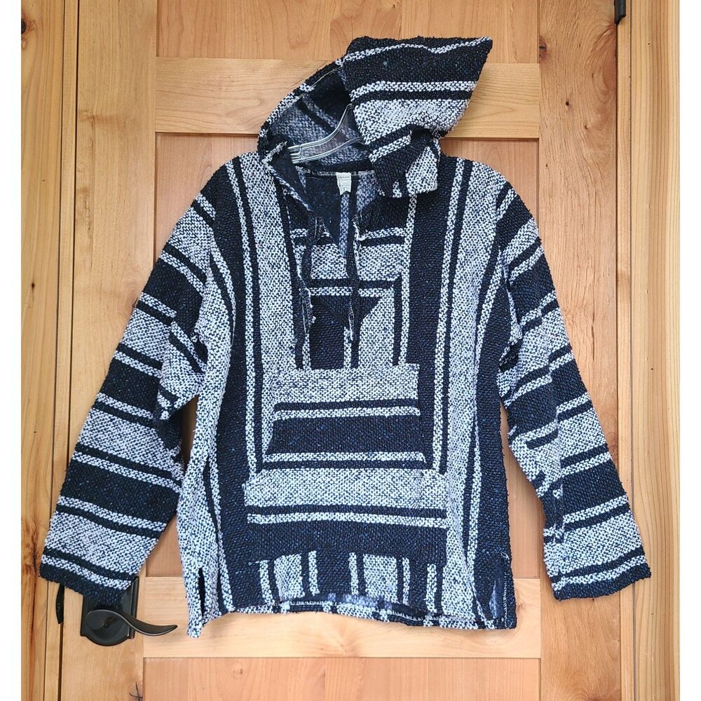 Mexican Baja Hoodie Drug Rug Boho Bohemian Hippie SMALL Festival‎ Burning Man S